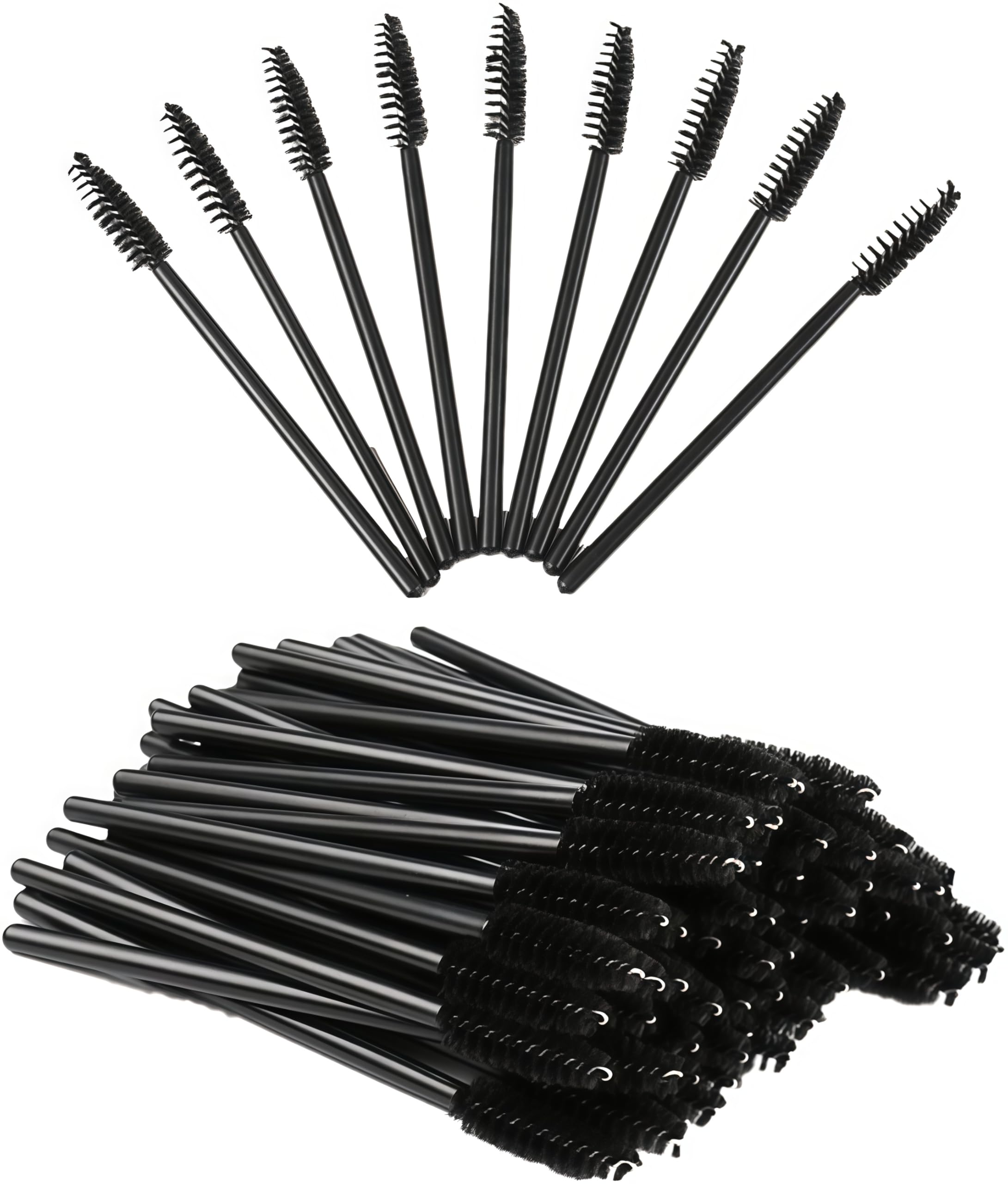 300 Pieces Eyelash Brush,Disposable Eyelash Brush,Mascara Applicator, Eyebrow Eyelash Brush Mascara Brush for Eyelash Extension(Black)
