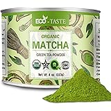 Organic Matcha Green Tea Powder-USDA Organic Certified, 4oz(113g) Tin, 100% Natural & Pure, Ceremonial Grade, No Additives or