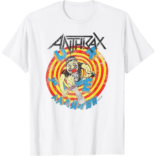com: Anthrax – Fistful of Metal 40th T-Shirt, Men's Big and