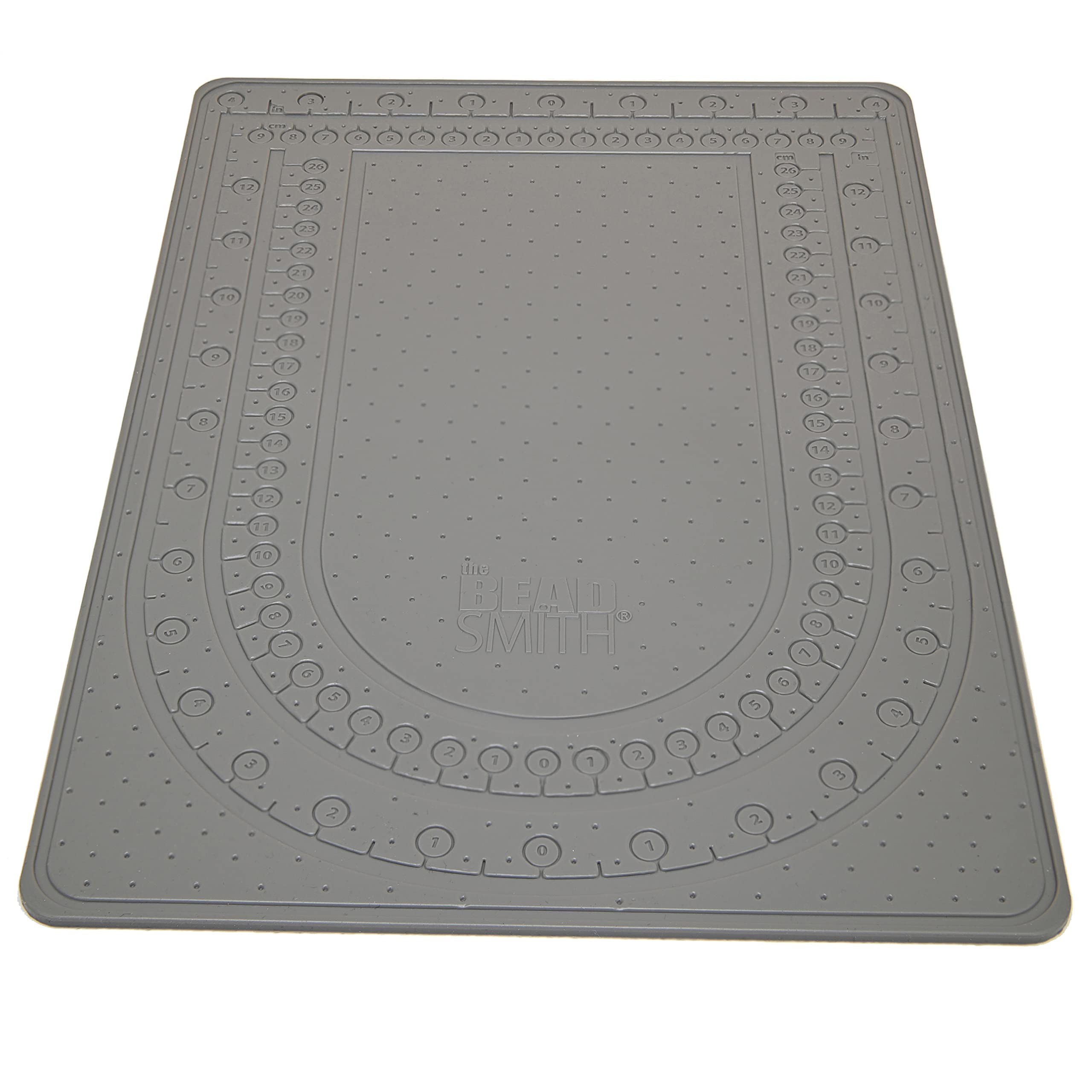 The Beadsmith Sticky Bead Mat – 8.75 x 12 inches, Extra Large Size, Grey Color, Anti-Slip Pad, Rinse and Reuse Technology, Ideal for Diamond Painting, Jewelry Making, Beads Sorting