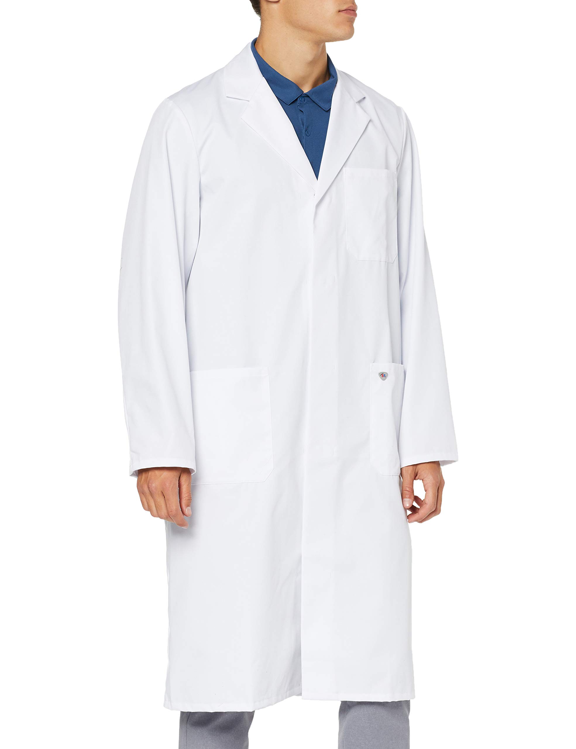 BP 1619-485-21-50l, Men's coat, Long sleeve, collar with lapels 215,00 g/m², fabric blend white, 39/40l
