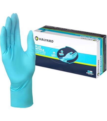 Amazon.com: HALYARD AQUASOFT* Nitrile Exam Gloves, Powder-Free