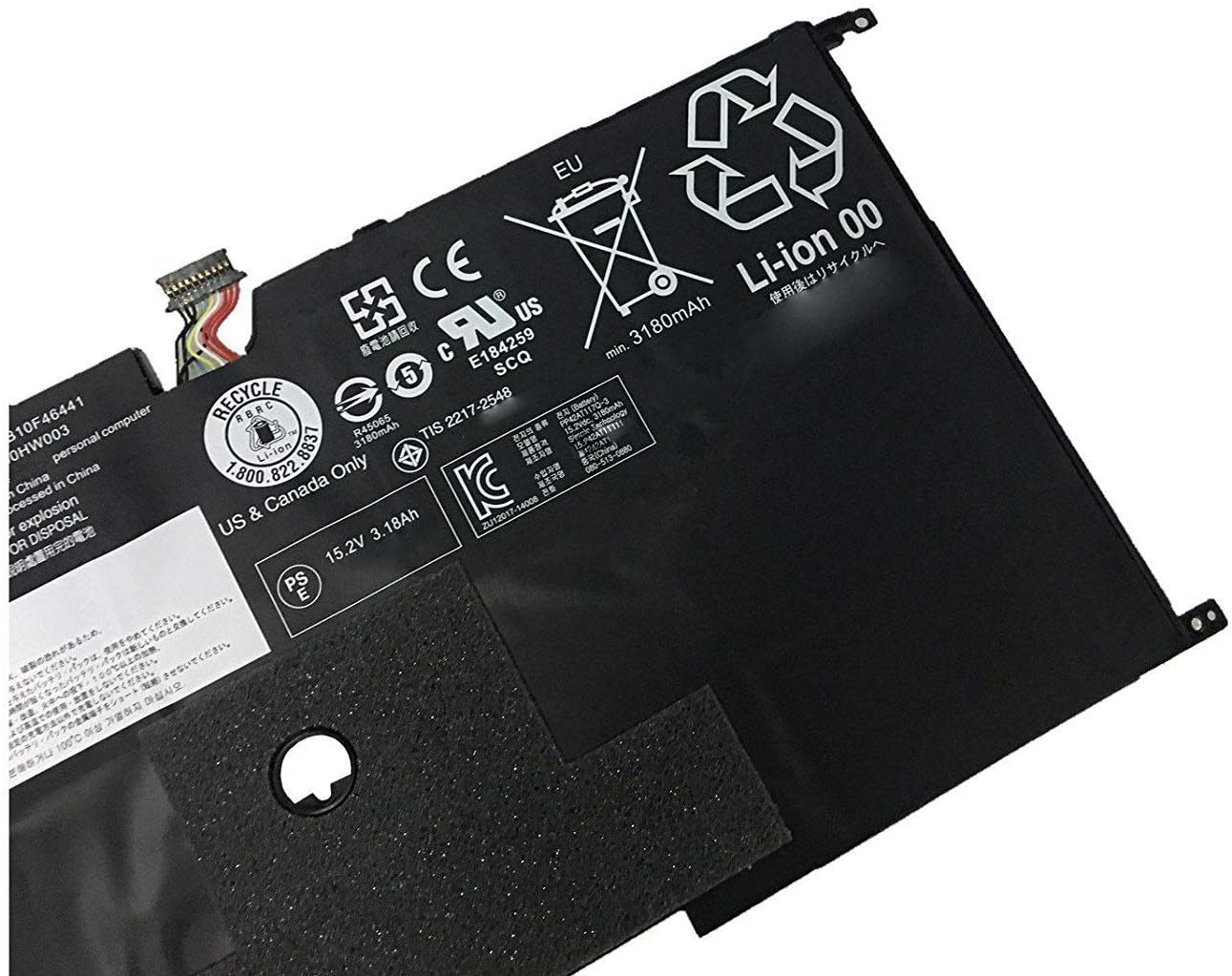 00HW003 00HW002 SB10F46440 SB10F46441 Laptop Battery Compatible with Lenovo ThinkPad X1 Carbon Gen 3 2015 Series (15.2V 50Wh) - Image 4