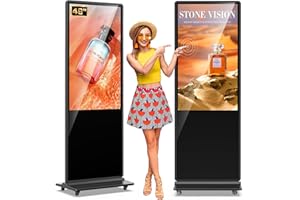 QIXZOCV MWE 49 Inch Indoor Digital Signage Touchscreen Kiosk Floor Standing Advertising Display LCD Totem Interactive Display Poster Android System with Auto Media Player