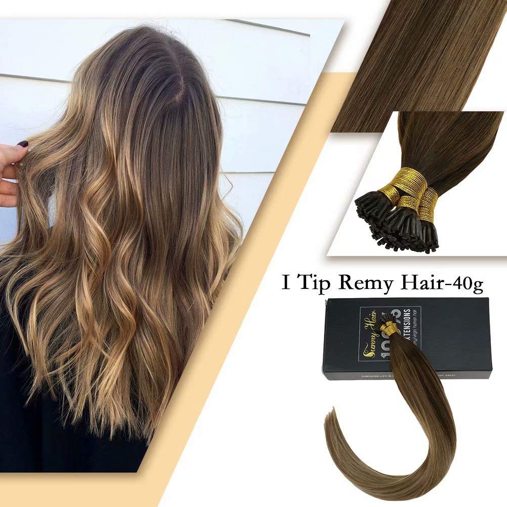 Amazon Com Sunny I Tip Human Extensions 4 10 16 Balayage I