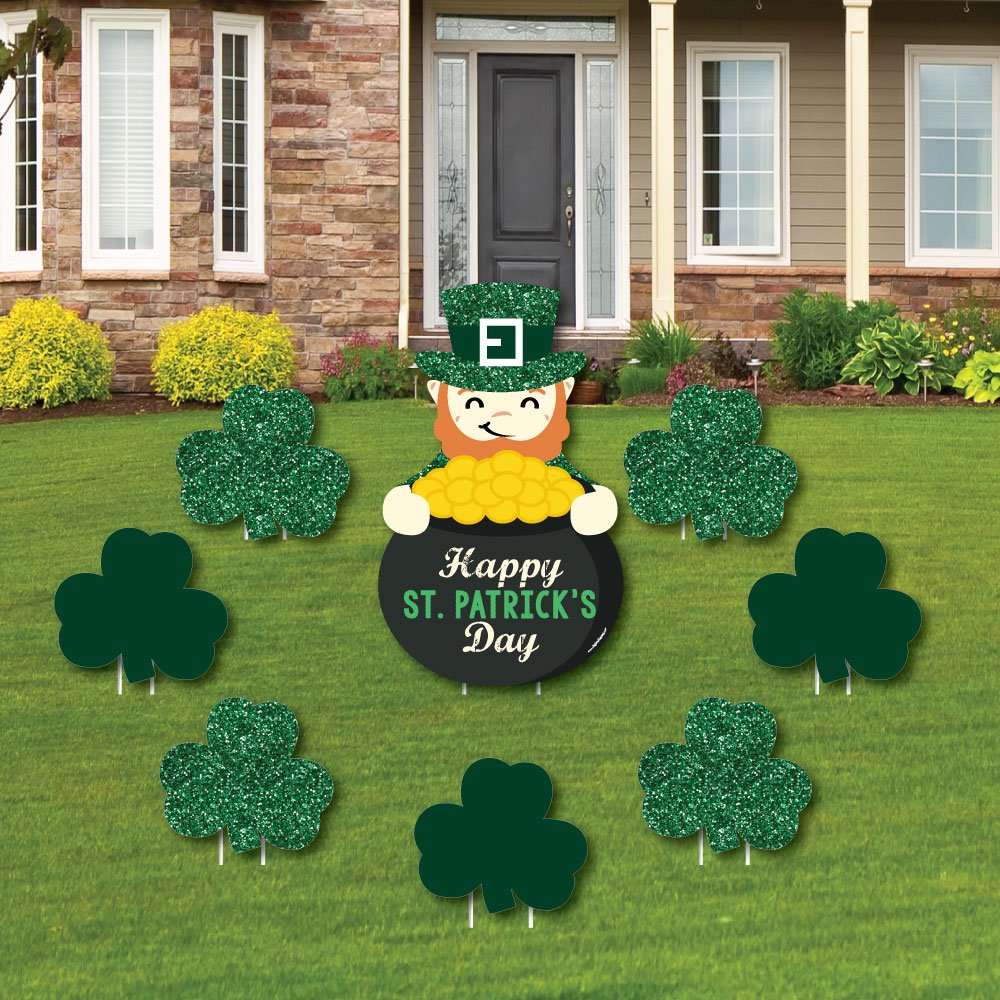 St. Patrick's Day - Yard Sign & Outdoor Lawn Decorations - Saint Patty's Day Party Yard Signs - Set of 8