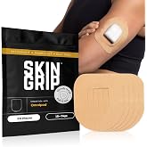 Skin Grip Insulet Omnipod 5 Adhesive Patches, (Also Fits Omni Pod Dash) | Waterproof &amp; Sweatproof Patch, Ultimate Insulin Pump Protection for 15+ Days, Diabetic Sensor Covers, 20 Pack, Tan