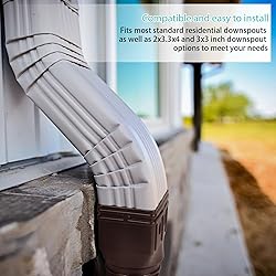 TAEYONK Brown 2 Pack Gutter Downspout