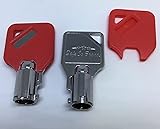 SafeCo Brands FEO-K1 Elevator Key Fire Service Red