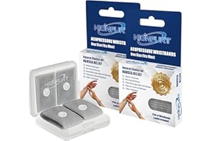 Hionfurt Motion Sickness Bands Anti Nausea Wristband for Adult and Kids Morning Sickness Relief for Pregnant Women Acupressure Nausea Relief for Car, Sea, Air Sickness - 2 Pairs Grey, Grey