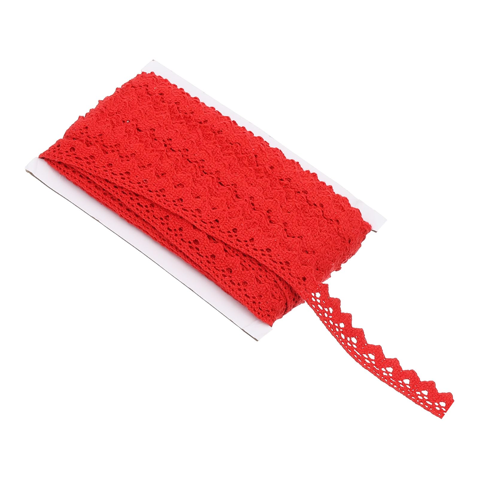 Photo 1 of PATIKIL 30 Yards Lace Ribbon, 0.6 Inch Wide Wedding Lace Trim Ribbon Wrapping Sewing Crochet Ribbon for Floral DIY Crafts Sewing Birthday Party, Red