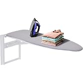 Ivation Wall-Mounted Ironing Board | Foldable 36.2&rdquo; x 12.2&rdquo;, Fold Down Ironing Station for Home, Apartment &amp; Dorms, Easy-Release Lever, Removable Cotton Cover, Mounting Hardware Included