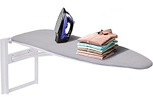 Ivation Wall-Mounted Ironing Board | Foldable 36.2” x 12.2”, Fold Down Ironing Station for Home, Apartment & Dorms, Easy-Rele