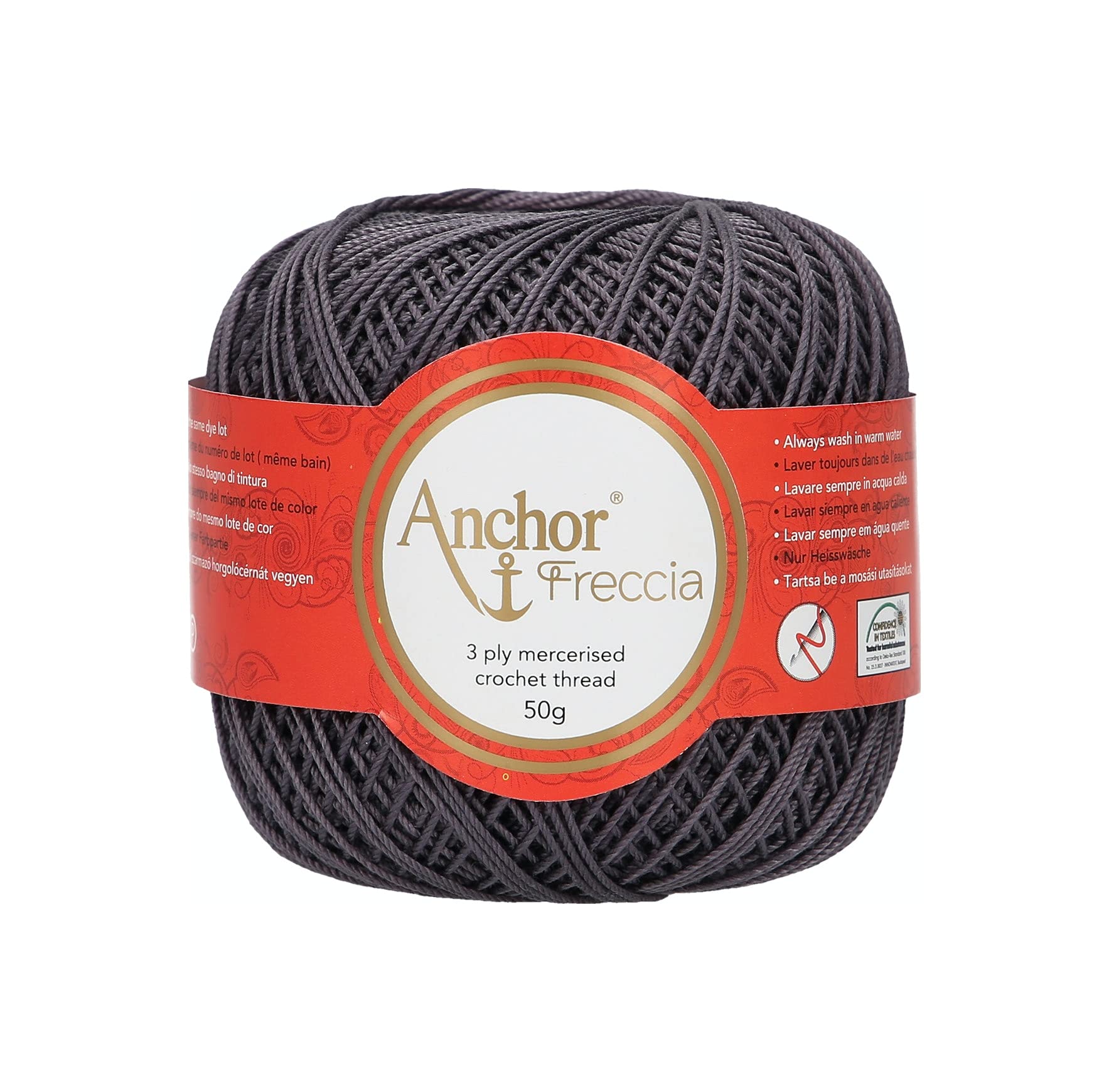 Anchor 4771006-00400 Crochet Yarn, 100% Cotton, 400, Thickness 6, 88 g