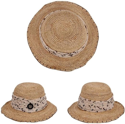 Amazon Wasaio レディース折り畳み式の夏のストローハットサンビーチ帽子織わら帽子 アウトドア 帽子 通販