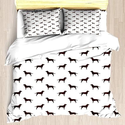Ntcbed Chocolate Labrador Retriever Silhouette S Duvet Cover