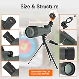 SVBONY SV28 Upgrade 20-60x80 Spotting Scope with Tripod Phone Adapter view 9