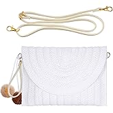 Frienda Straw Shoulder Bag Women Straw Clutch Crossbody Wallet