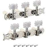 PATIKIL Guitar Tuning Keys Tuners Single Hole 3L 3R,1 Set,White | Tuning Pegs Machine Heads for Classical Guitar