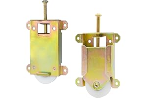 TPARD Sliding Mirror Closet Door Rollers Replacement Hardware Fits Contractors Part #W8020C or Hard 1775 Wardrobe Doors Wheels, 1-1/2" Durable POM Concaved Ball Bearing Wheel, 2 Pack