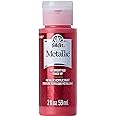 FolkArt K493 Paint Acrylic Metallic 2OZ, 2 Fl Oz (Pack of 1), Bright Red