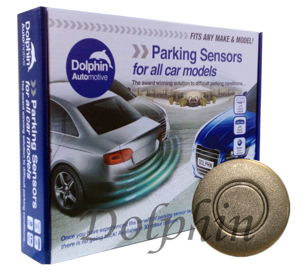 Dolphin Automotive DPS400 Reverse Parking Sensors Auto Express Award Winning 4 Ultrasonic Sensor Kit Audio Alert System (Muddy Grey)
