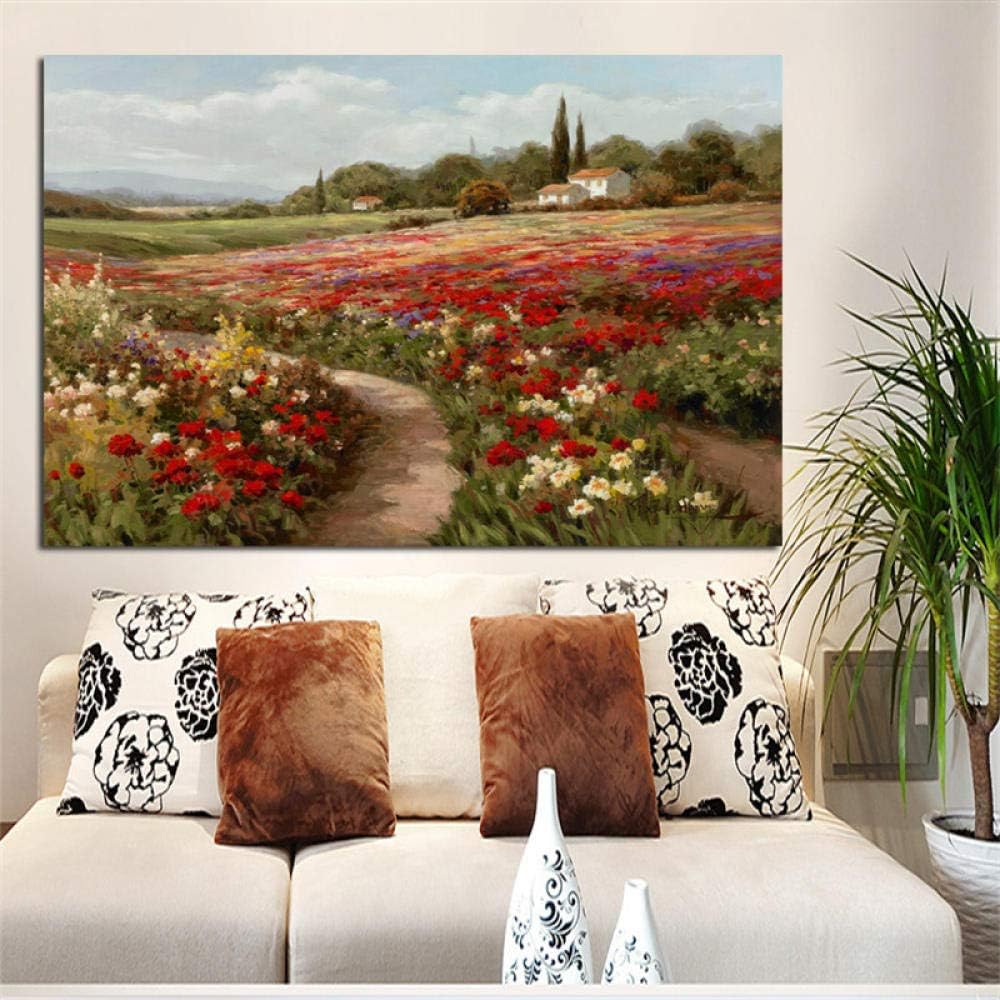 CYACC Poplars Impressionist Oil Painting on Canvas Posters and Prints Wall Art Picture for Living Room@70X100cm_no_frame