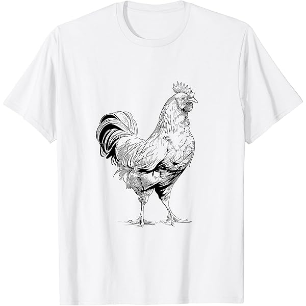 Amazon.com: Hand-painted t-shirt design, rooster chicken