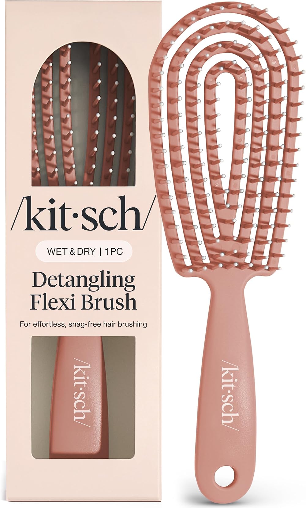 Kitsch Flexible Detangle Hair Brush with Bendable Frame Terracotta
