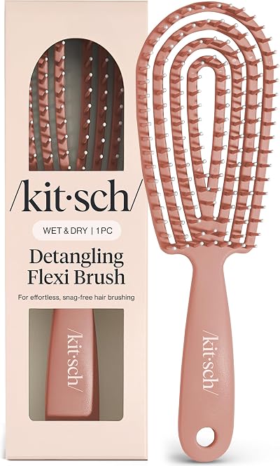 Kitsch Flexible Detangle Hair Brush with Bendable Frame Terracotta