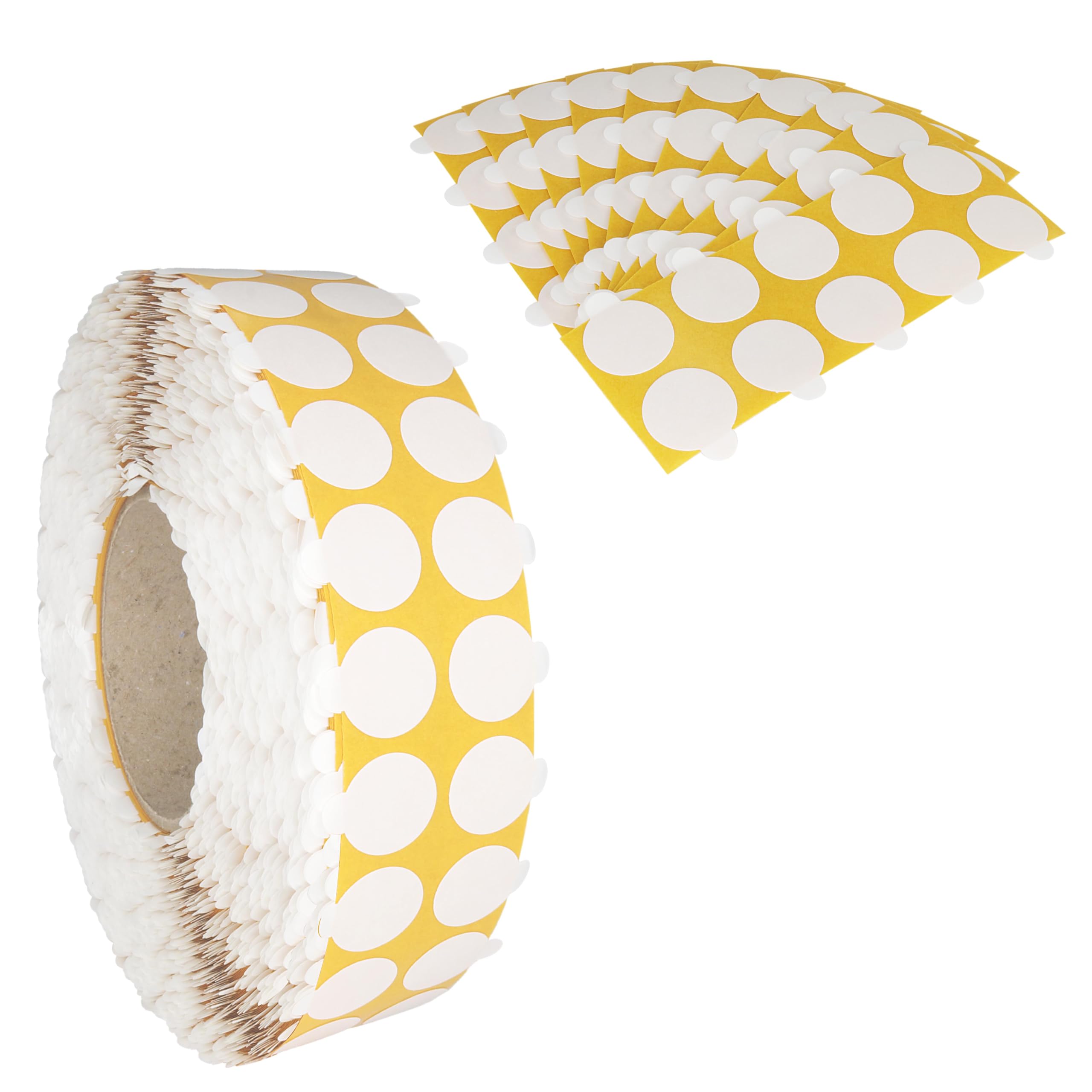 Klebeshop24 Double-sided adhesive dots, strong adhesive, tear-resistant, transparent, diameter and quantity, UV-resistant, temperature resistant, ageing resistant, universal, 30 mm, pack of 100