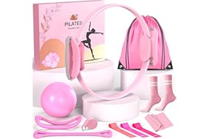 Consripie Pilates Equipment Set for Women, Pilates Ring and Ball Set, at Home Pilates Workout Equipment with 15" Magic Circle Ring and Resistance Bands, A Must-Have for Beginners and Seasoned Yogis