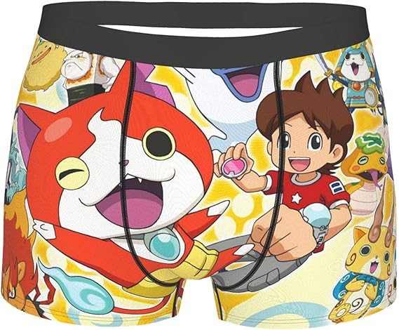 Amazon Co Jp 妖怪 ウォッチ 3 おしゃれ メンズ ボクサーパンツ メンズ 下着 ボクサーショーツ 快適 通気性 レギュラーショーツ 男性用 吸水速乾 超薄 陰嚢分離型 四角いパンツ 服 ファッション小物