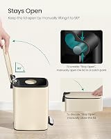 SONGMICS 6 L Kitchen Bin Stainless Steel Pedal Trash Can with Inner Bucket view 5