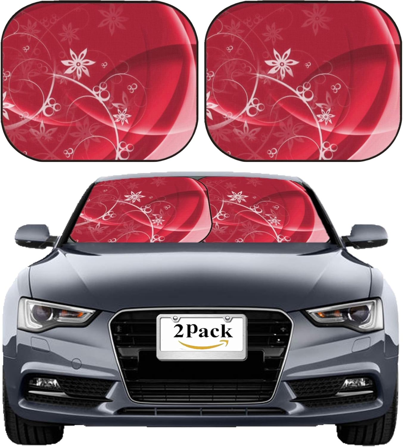 MSD Car Sun Shade Windshield Sunshade Universal Fit 2 Pack