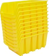 The Workplace Depot Plastic Picking Bins Semi Open Fronted Stackable Yellow view 2