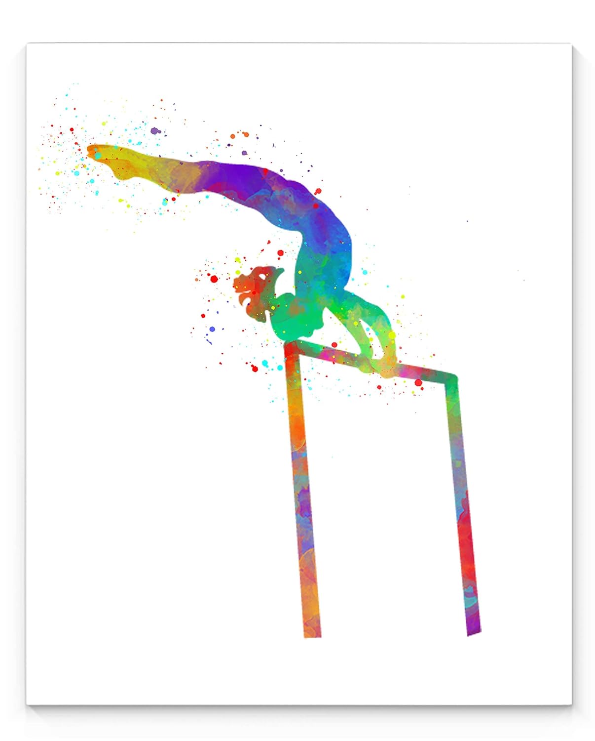 Gymnastics Sport Abstract Wall Art, 11x14 Ideal for Girl
