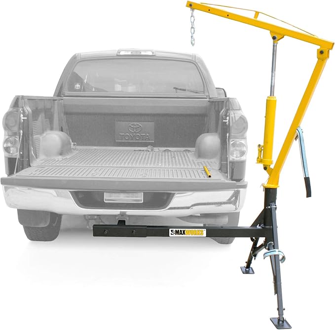 MaxxHaul 70238 Receiver Hitch Mounted Crane 1000 lbs. Capacity, Truck