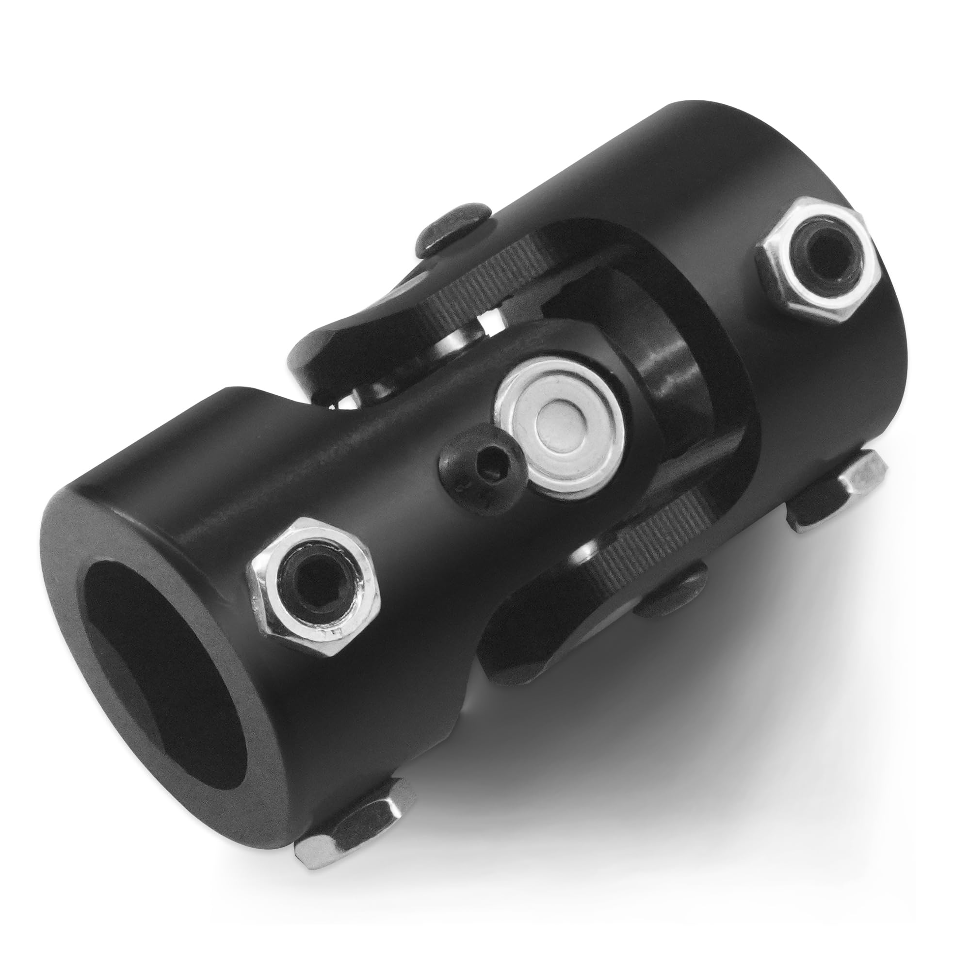 Photo 1 of 1" DD x 1" DD Black Steering Universal Joint Single U Joint Shaft, Total Length: 83mm (3-1/4")