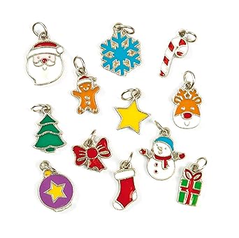 Download Baker Ross Christmas Charms Ideal For Jewellery Bracelet Necklace And Keychain Making Kids Arts And Crafts Gifts And More Pack Of 24 Amazon Co Uk Business Industry Science PSD Mockup Templates