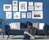 YiPinYin A3 Gallery Photo Frames Set of 3 with Mount for A4 Wooden Grain view 6