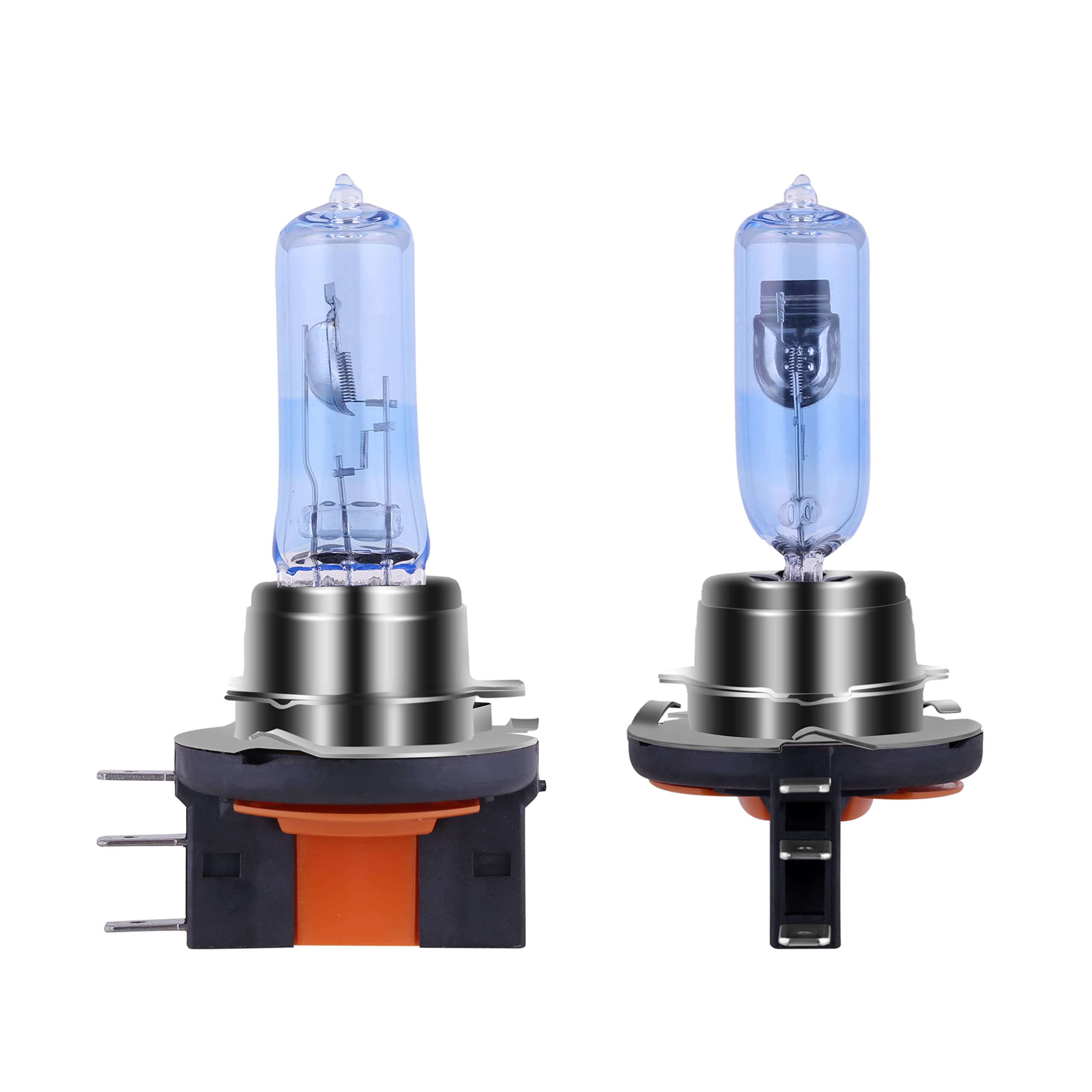 Photo 1 of NEWBROWN H15 Headlight Bulb 5000K Super White Light Long Life Replacement PGJ23T1 12V 15W/55W (H15, 2 Pack)
