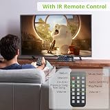 LiNKFOR Bluetooth 5.0 Stereo Amplifier 40W+40W USB SD AUX RCA Remote LCD view 3