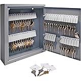 Sparco Secure Key Cabinet, 10 x 3 x 12 Inches, 60 Keys, Gray