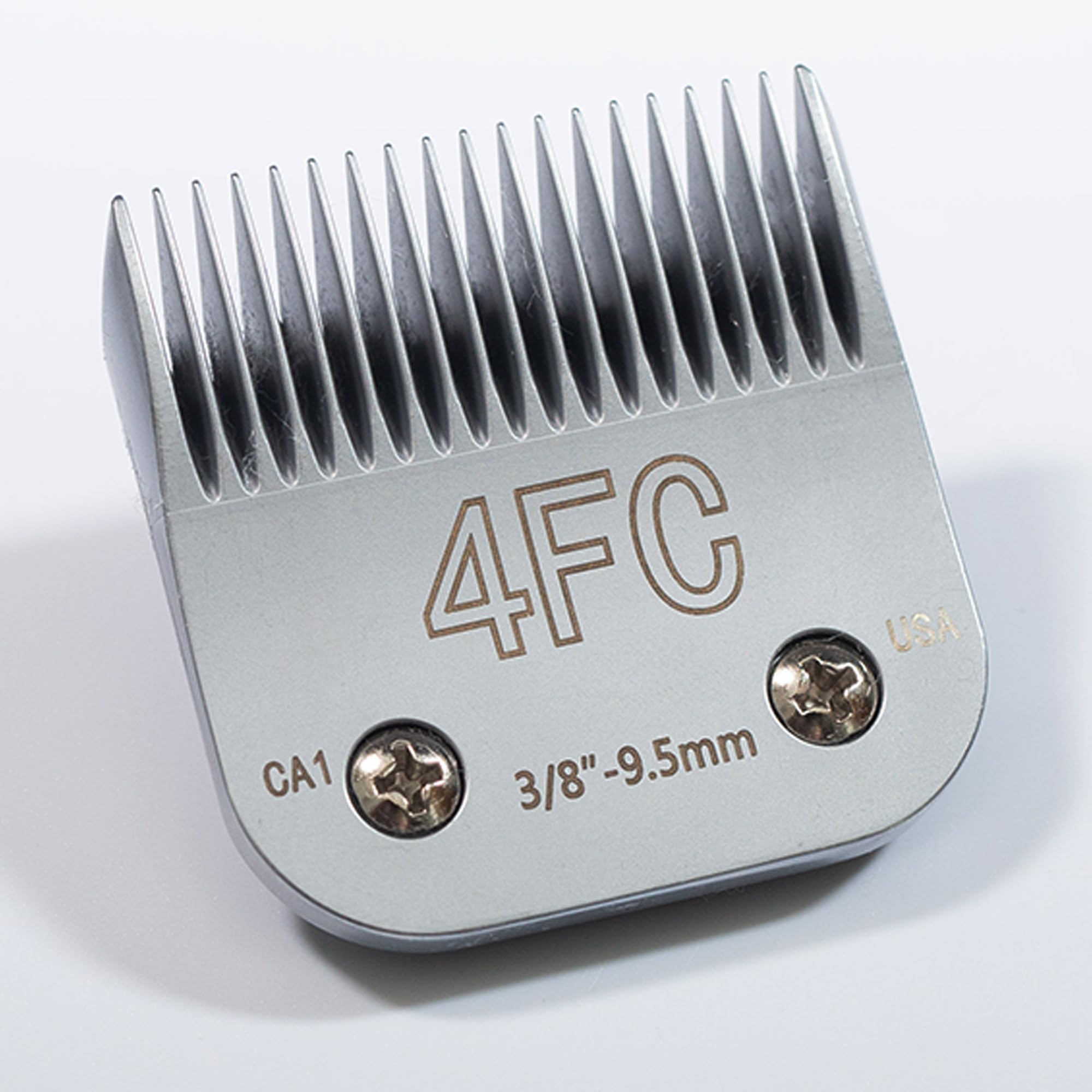 Professional Pet Clipper Blades, Detachable 4FC Dog Grooming Clippers Blade, Compatible with Andis Most Oster Wahl KM Conair A5 Model Series, Sharp, Hardness, Leaves pet’s hair (3/8")(9.5mm)