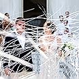 FameFame 40Pack Streamers Poppers, No Mess Paper Crackers, Hand Throw Confetti Streamer for Birthday, Wedding, Party Celebrations, White 1