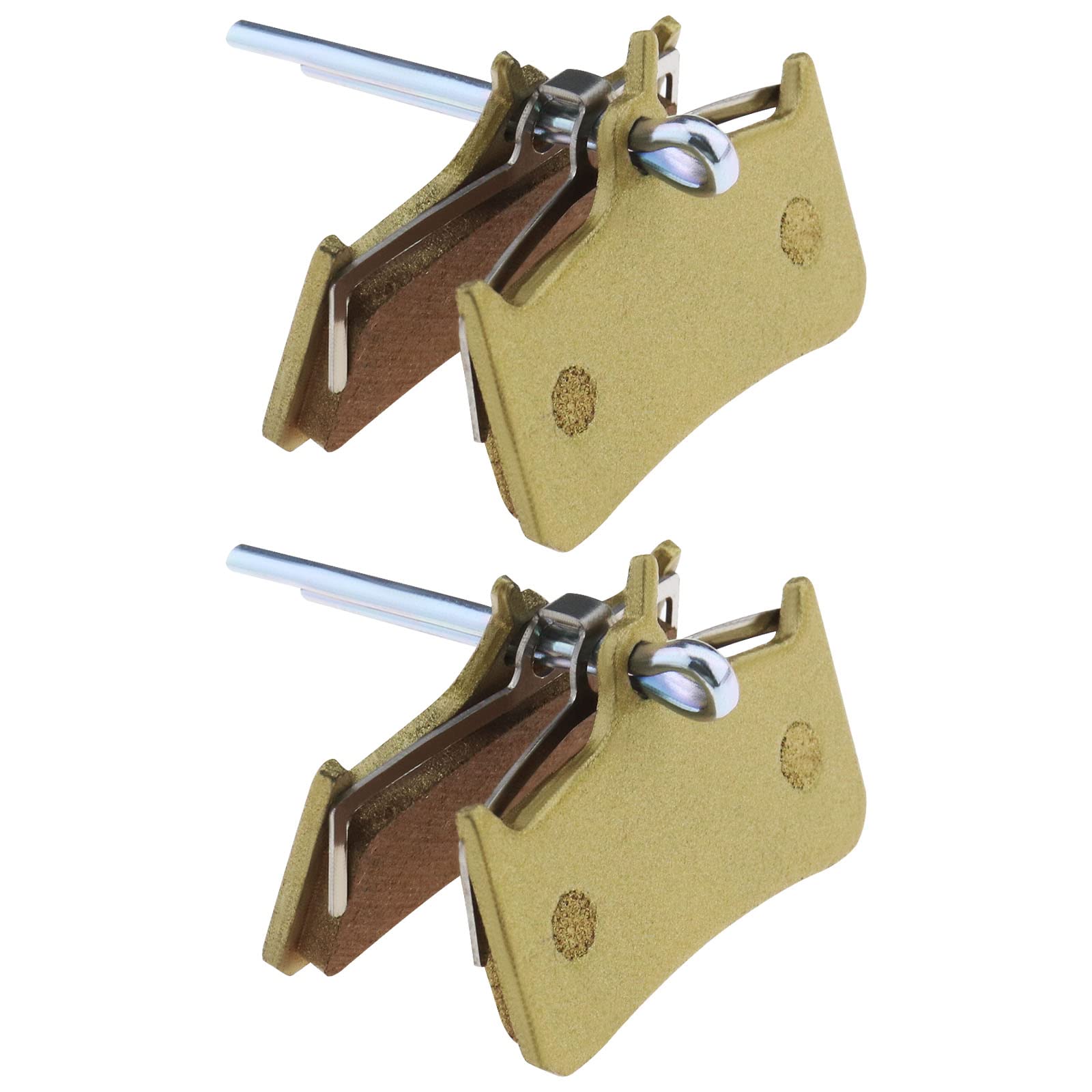 YINETTECH 2 Pair Bike Brake Pads Replacement Compatible with Hope Tech Mono M4 Trail Disc Brakes Sintered Metal Brake Pads Bike Accessories Gold
