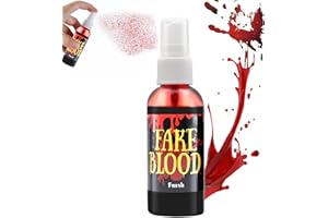 KREYFER 1 Pack 2.0 fl oz Fake Blood Splatter, Washable Makeup Blood Spray, Halloween Liquid Blood for Clothes, Zombie, Vampire and Monster SFX Makeup and Dress Up