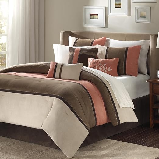 Amazon Com Madison Park Palisades 7 Piece Comforter Set Size