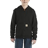Carhartt Kid's CP8675 Long-Sleeve Full-Zip Logo Sweatshirt - Boys
